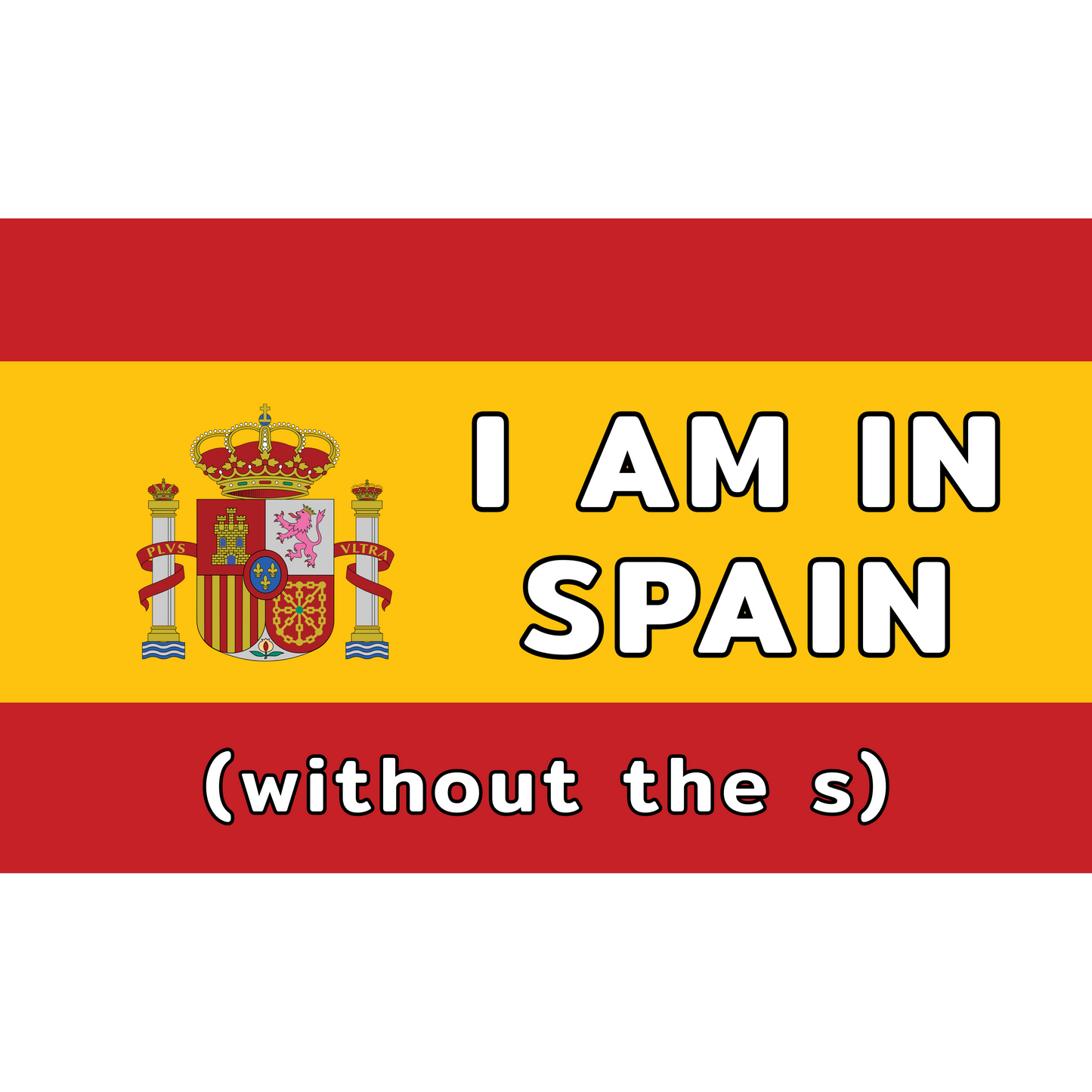 I Am in Spain 3x5 Sticker