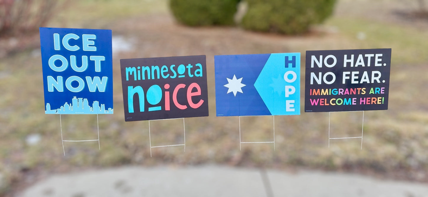 Minnesota Flag HOPE Sign