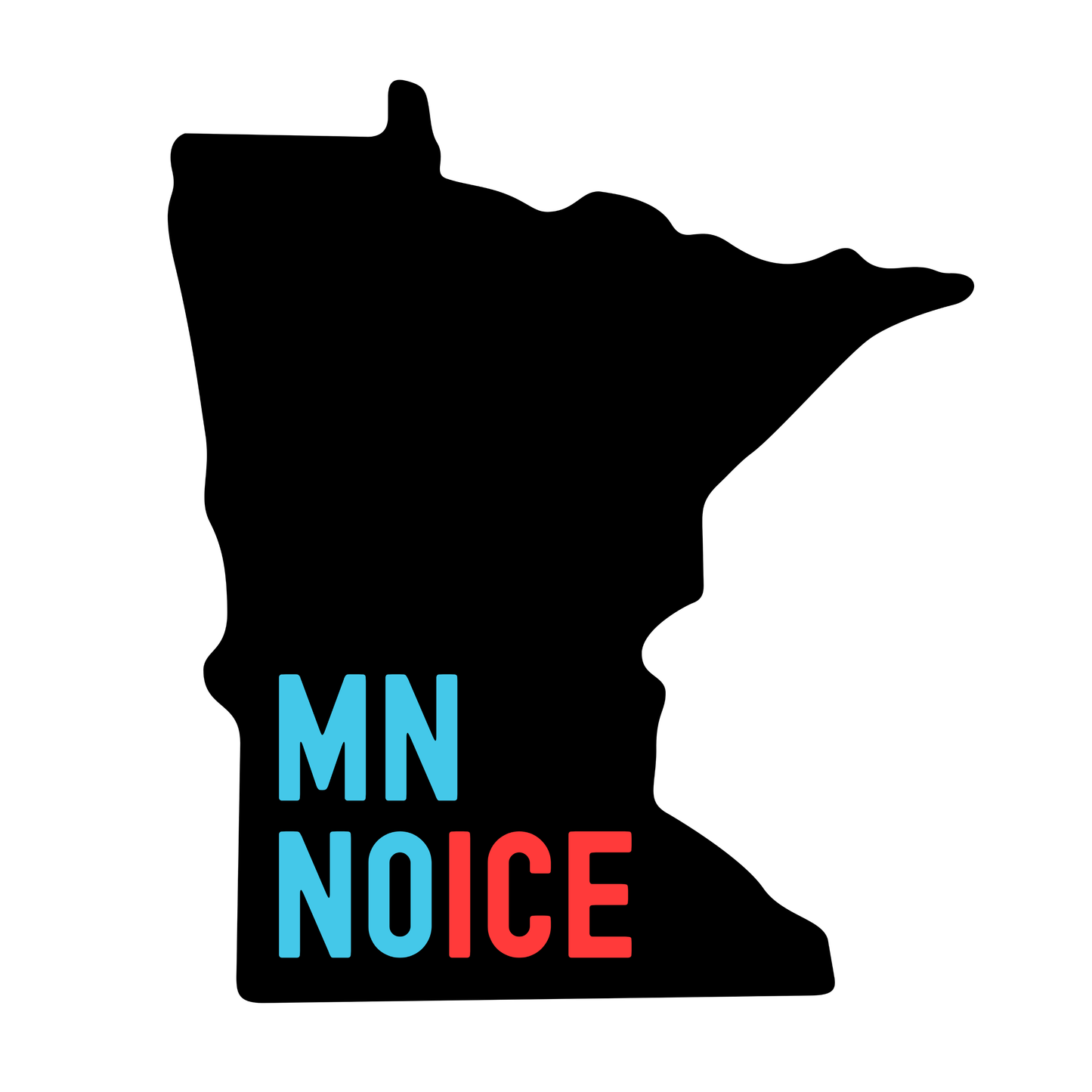 MN noice - anti-ICE sticker (ALL PROFITS DONATED)