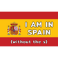 I Am in Spain 3x5 Sticker