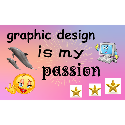 Graphic design is my passion (3x5 sticker)