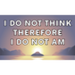 I do not think therefore I do not am (3 X 5 Sticker)