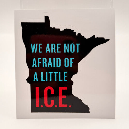 We are not afraid of a little ice - anti-ICE sticker (ALL PROFITS DONATED)