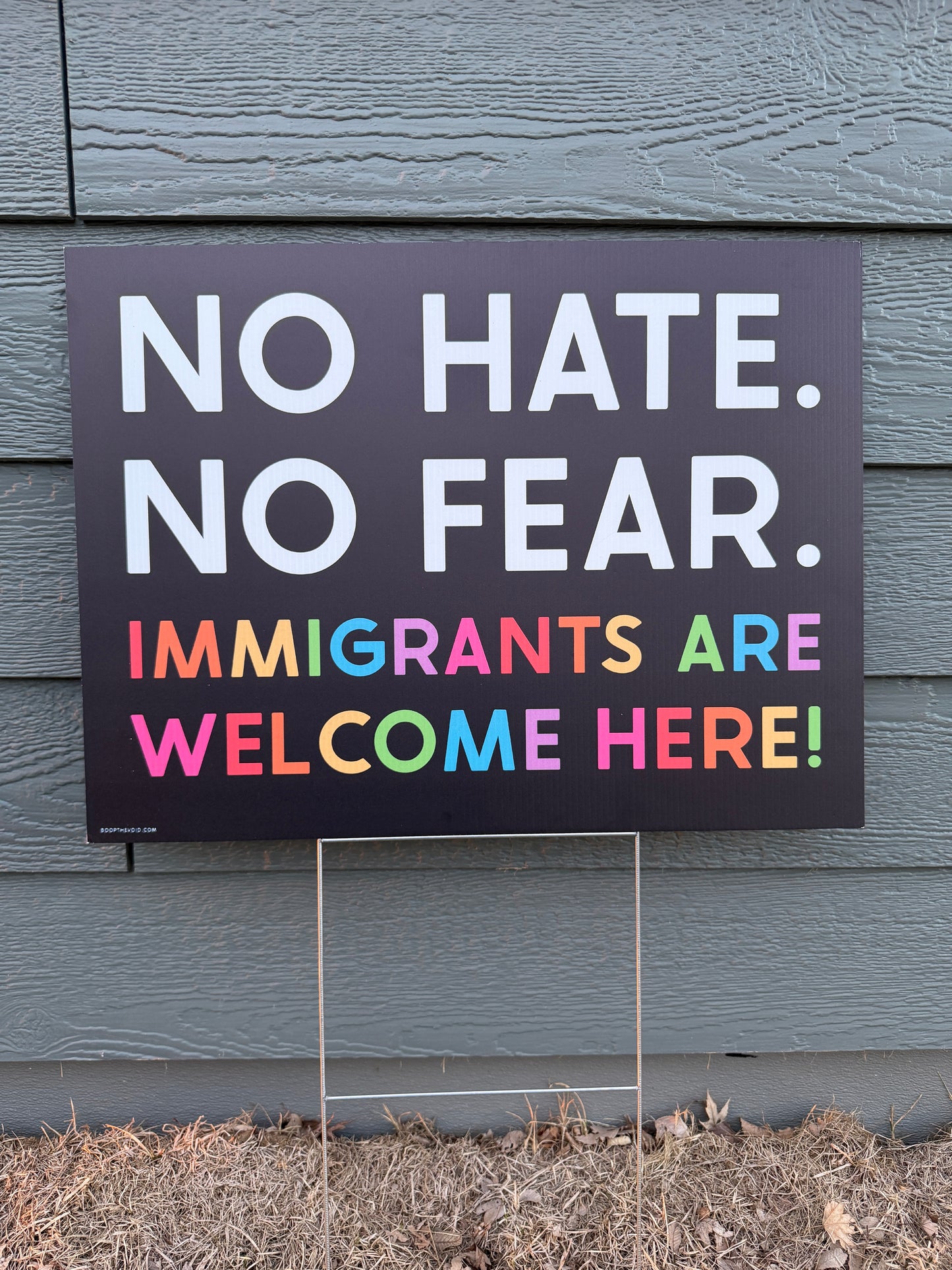 No Hate No Fear Immigrants Sign